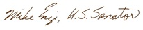 Signature - Mike Enzi, US Senator